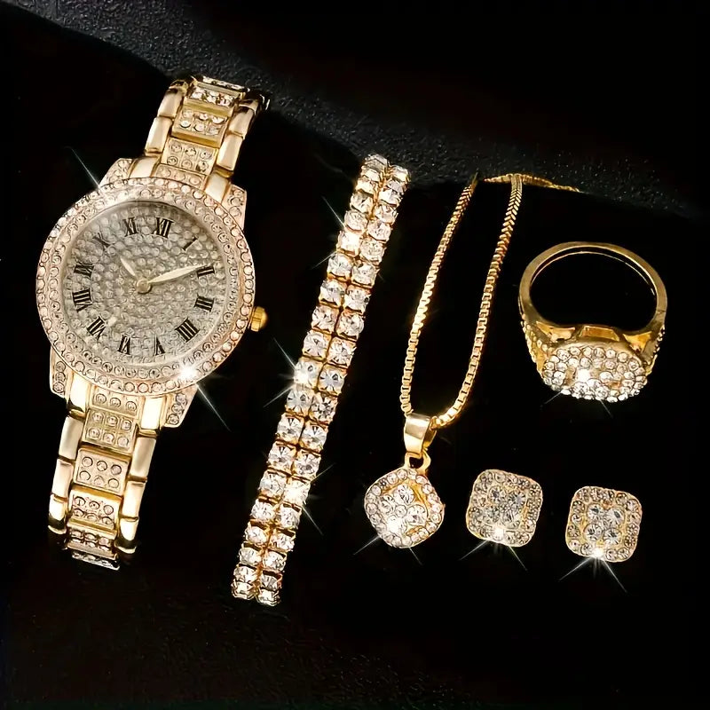 6pcs Luxury Fashion Women'S Jewelry Set